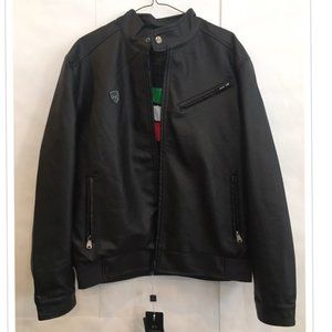 NWT BV Clothing Black Faux Leather Jacket Men's Size XXL Moto Biker 2X